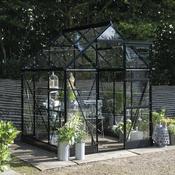 Halls ICON 6 Greenhouse - 3.7m² - 6ft x 6ft - Horticultural - Black