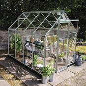 Halls ICON 6 Greenhouse - 4.9m² - 6ft x 8ft - Horticultural - Silver
