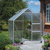 Halls ICON 6 Greenhouse - 4.9m² - 6ft x 8ft - Polycarbonate - Silver