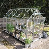 Halls ICON 6 Greenhouse - 6.1m² - 6ft x 10ft - Toughened - Silver