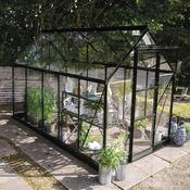 Halls ICON 6 Greenhouse - 6.1m² - 6ft x 10ft - Toughened - Black