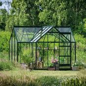 Halls ICON 6 Gardenhouse - 8.6m² (6 x 10) Green with 3mm Toughened Glass