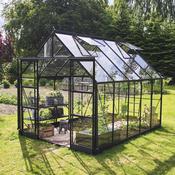 Halls ICON 8 Greenhouse - 8.1m² - 8ft x 10ft - Horticultural - Black