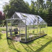 Halls ICON 8 Greenhouse - 11.2m² - 8ft x 14ft - Horticultural - Silver