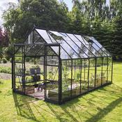 Halls ICON 8 Greenhouse - 11.2m² - 8ft x 14ft - Horticultural - Black