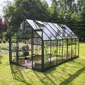 Halls ICON 8 Greenhouse - 11.2m² - 8ft x 14ft - Toughened - Green