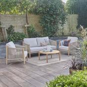 Kettler Naples 2 Seat Teak Wooden Lounge Set