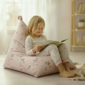 Butterfly Print Triangle Beanbag