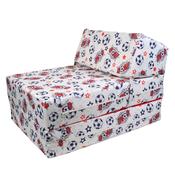 Single Chair Bed - White Goal Print