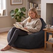 XL Drum Luxury Comfy  Beanbag in Grey