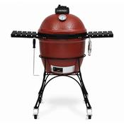 Kamado Joe Classic in Red with Cart, Side Shelves, Heat Deflector &amp; Tools