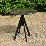 Karacabey Marble 70cm Round Werzalit Outdoor Bistro Table with Fuoz Legs