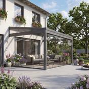 Legend Essence 3m Depth Garden Room with Glass Roof and Gables - Anthracite