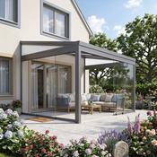 Legend Essence 3m Depth Garden Room with Polycarbonate Roof and Gables - Anthracite