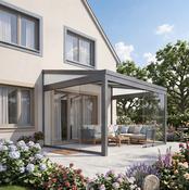 Legend Essence 3m Depth Garden Room with Polycarbonate Roof and Gables - Anthracite - 4m x 3m