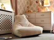 Extreme Lounging Teddy Mini B Bean Bag - Ivory