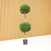 4.5ft (140cm) Artificial Double Ball Boxwood Tree (UV Protected)