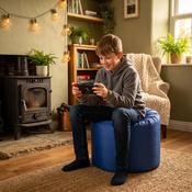 Pouffe Beanbag Chair - Blue image