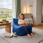 Kids Armchair Beanbag Chair - Blue image