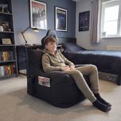 Quick Reach Cozy Beanbag Armchair - Black image