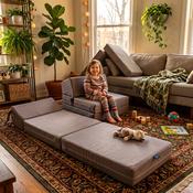Folda Single Chair Bed &amp; Mattress - Grey image