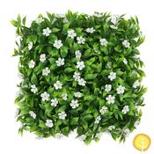 Jasmine Cream Flower and Leaf Wall Panel 50cm x 50cm 4 Pack - 1m x 1m Total (UV Resistant)