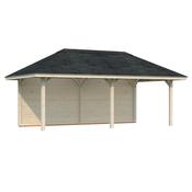 Bianca 16.6m Connect with Roof Shingles, 2 Full Walls and Extra Roof (323cm x 588cm x 300cm) image
