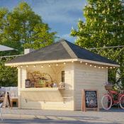 Bianca 8.3m Connect Gazebo with Full Wall and Wall Hatch (319cm x 300cm x 300cm) image