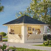 Bianca 8.3m Connect Gazebo with Full Wall and 2 Wall Hatches (319cm x 300cm x 300cm) image