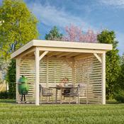 Lenna 8.3m Flat Roof Connect with 2 Louvred Walls (3m x 3m) image