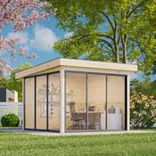Lenna 8.3m Flat Roof Connect with 2 Full Walls and 2 Sliding Doors (3m x 3m) image