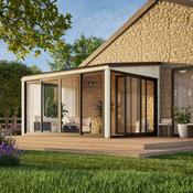 Lumi 11.6m2 Timber Conservatory with Sliding Doors &amp; Double Glazing