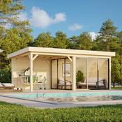 Lenna 16.6m Flat Roof Connect with 3 Full Walls and 2 Sliding Doors (6m x 3m) image