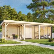 Lenna 24.9m I Flat Roof Connect with 4 Full Walls and 3 Sliding Doors (9m x 3m) image