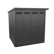 Diamond Pent Roof Shed - Black