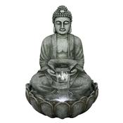Grey and Black Sitting Buddha