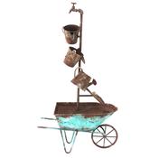 Metal Wheel Barrow Fountain image
