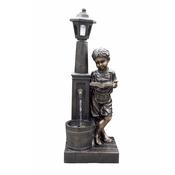 Boy Reading at Lamp
