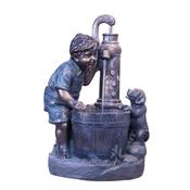 Boy &amp; Dog at Pump