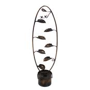 Metal Birds on Leaves image