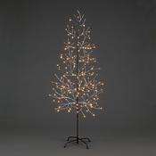 6ft (180cm) Brown Snowy Tree with 240 Warm White LEDs
