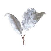 75cm MultiBranch Ivory Feather Branch (3 pieces) image