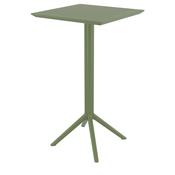 Sky 60 x 60 Folding Bar Table - Olive Green