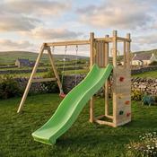 Little Glen Funny Activity Set with Green Slide and Double Swing image