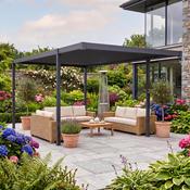 Thor 3m x 5m Garden Pergola / Carport - Black