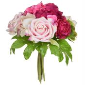 (29cm) Hydrangea And Rose Spray Pink image