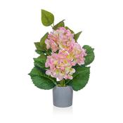 45cm Hydrangea Pink in Grey Pot