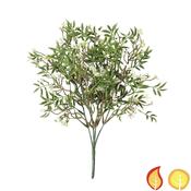 37cm Plants Bush with White Flowers (Fire Resistant &amp; UV Protected)