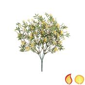 37cm Plants Base Bush Mini Flower Yellow (Fire Resistant &amp; UV Protected)