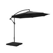 Alexander Rose 3m Round Cantilever Parasol and 50kg Base - Charcoal image